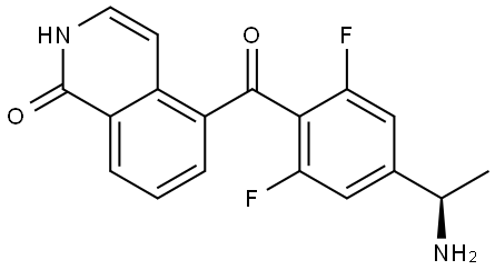 (R)-5-(4-(1-aminoethyl)-2,6-difluorobenzoyl)isoquinolin-1(2H)-one 结构式