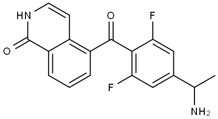 5-(4-(1-aminoethyl)-2,6-difluorobenzoyl)isoquinolin-1(2H)-one 结构式