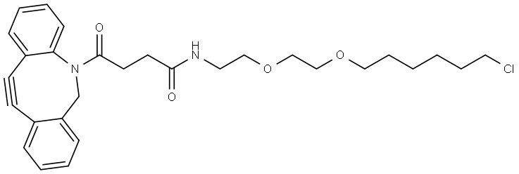 N-[2-[2-[(6-氯己基)氧基]乙氧基]乙基]-Γ-氧代二苯并[B,F]AZOCINE-5(6H)-丁酰胺 结构式