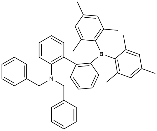 2-dimesitylboryl-2'-(N,N-dibenzylamino)biphenyl 结构式
