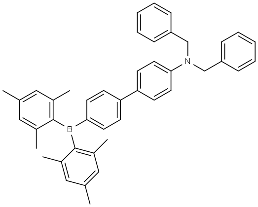 4-dimesitylboryl-4'-(N,N-dibenzylamino)biphenyl 结构式