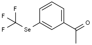 1-(3-((三氟甲基)硒基)苯基)乙-1-酮 结构式