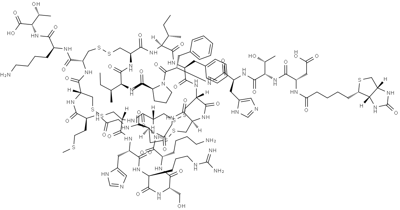 Biotinyl-Hepcidin-25 (human) 结构式