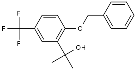 2-(2-(benzyloxy)-5-(trifluoromethyl)phenyl)propan-2-ol 结构式