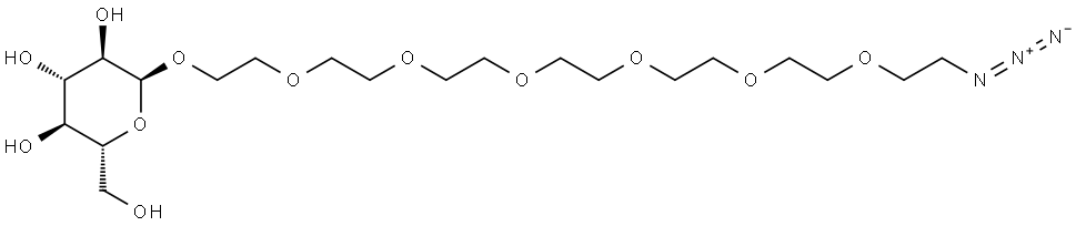 叠氮-七聚乙二醇-ALPHA-D-MANNOSE 结构式