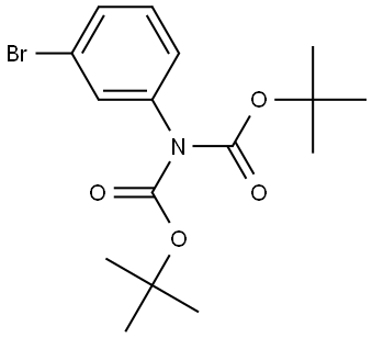 3-溴-(N,N-二叔丁氧羰基胺基)苯 结构式