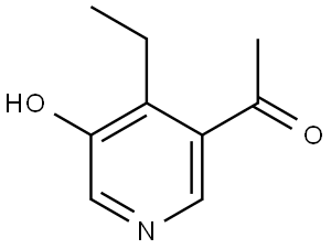 1-(4-Ethyl-5-hydroxy-3-pyridinyl)ethanone 结构式