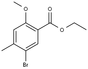 Ethyl 5-bromo-2-methoxy-4-methylbenzoate 结构式