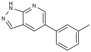 5-(3-Methylphenyl)-1H-pyrazolo[3,4-b]pyridine 结构式