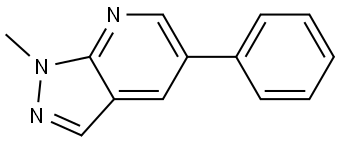 1-Methyl-5-phenyl-1H-pyrazolo[3,4-b]pyridine 结构式