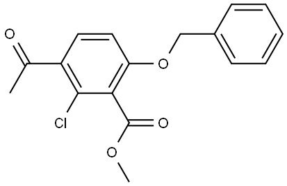 Methyl 3-acetyl-2-chloro-6-(phenylmethoxy)benzoate 结构式