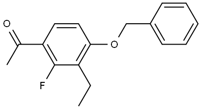 1-[3-Ethyl-2-fluoro-4-(phenylmethoxy)phenyl]ethanone 结构式