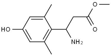 METHYL 3-AMINO-3-(4-HYDROXY-2,6-DIMETHYLPHENYL)PROPANOATE 结构式