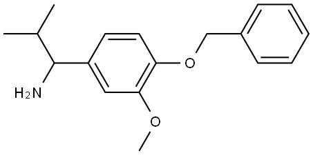 1-[4-(BENZYLOXY)-3-METHOXYPHENYL]-2-METHYLPROPAN-1-AMINE 结构式