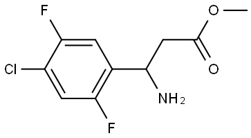 METHYL 3-AMINO-3-(4-CHLORO-2,5-DIFLUOROPHENYL)PROPANOATE 结构式