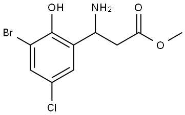 METHYL 3-AMINO-3-(3-BROMO-5-CHLORO-2-HYDROXYPHENYL)PROPANOATE 结构式