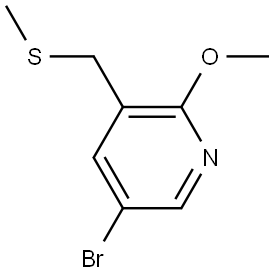 5-Bromo-2-methoxy-3-[(methylthio)methyl]pyridine 结构式