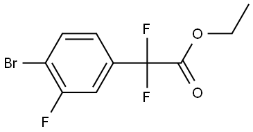 2-(4-溴-3-氟苯基)-2,2-二氟乙酸乙酯 结构式