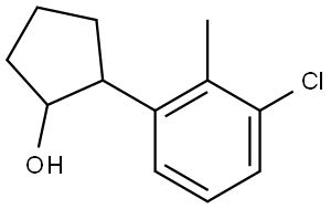 2-(3-chloro-2-methylphenyl)cyclopentanol 结构式