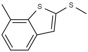 7-methyl-2-(methylthio)benzo[b]thiophene 结构式