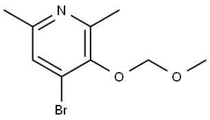 4-溴-3-(甲氧基甲氧基)-2,6-二甲基吡啶 结构式