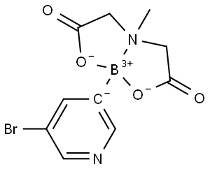 5-溴-3-吡啶基硼酸甲基亚氨基二乙酸酯 结构式