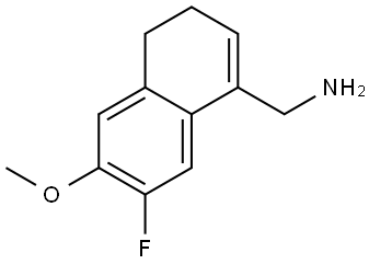 (7-fluoro-6-methoxy-3,4-dihydronaphthalen-1-yl)methanamine 结构式