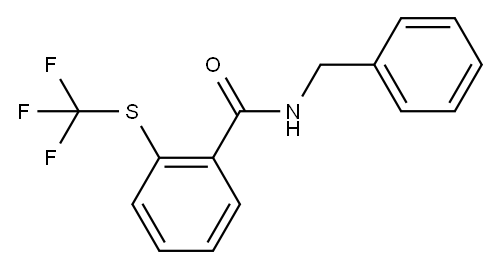 N-(Phenylmethyl)-2-[(trifluoromethyl)thio]benzamide 结构式