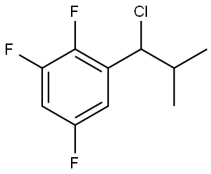 1-(1-Chloro-2-methylpropyl)-2,3,5-trifluorobenzene 结构式