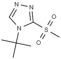 4-(叔丁基)-3-(甲基磺酰基)-4H-1,2,4-三唑 结构式