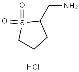 2-(氨甲基)四氢噻吩-1,1-二氧化物盐酸盐 结构式