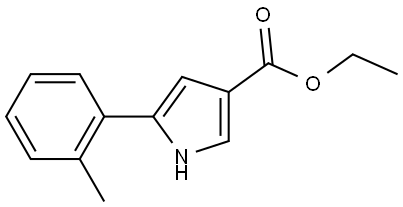 乙基 5-(邻甲苯基)-1H-吡咯-3-甲酸酯 结构式