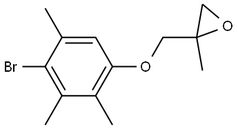 2-[(4-Bromo-2,3,5-trimethylphenoxy)methyl]-2-methyloxirane 结构式