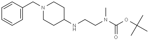 tert-butyl (2-((1-benzylpiperidin-4-yl)amino)ethyl)(methyl)carbamate 结构式