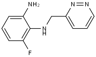 6-fluoro-N1-(pyridazin-3-ylmethyl)benzene-1,2-diamine 结构式