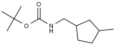 tert-butyl ((3-methylcyclopentyl)methyl)carbamate 结构式