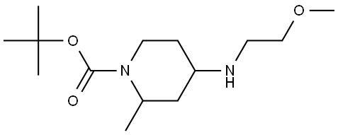 tert-butyl 4-((2-methoxyethyl)amino)-2-methylpiperidine-1-carboxylate 结构式