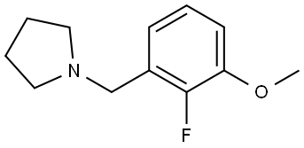 1-[(2-Fluoro-3-methoxyphenyl)methyl]pyrrolidine 结构式