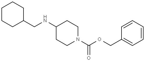 benzyl 4-((cyclohexylmethyl)amino)piperidine-1-carboxylate 结构式