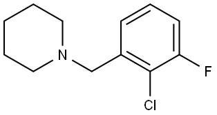 1-[(2-Chloro-3-fluorophenyl)methyl]piperidine 结构式