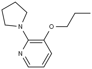 3-Propoxy-2-(1-pyrrolidinyl)pyridine 结构式