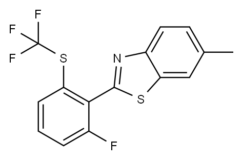 2-[2-Fluoro-6-[(trifluoromethyl)thio]phenyl]-6-methylbenzothiazole 结构式