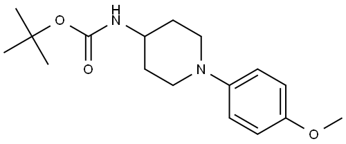 Carbamic acid, N-[1-(4-methoxyphenyl)-4-piperidinyl]-, 1,1-dimethylethyl ester 结构式