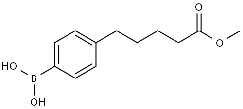 (4-(5-methoxy-5-oxopentyl)phenyl)boronic acid 结构式