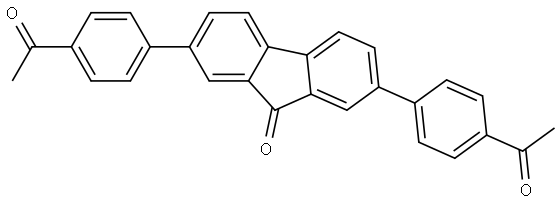 1,1'-[(9-oxo-9H-fluorene-2,7-diyl)bis(4,1-phenylene)]diethanone 结构式