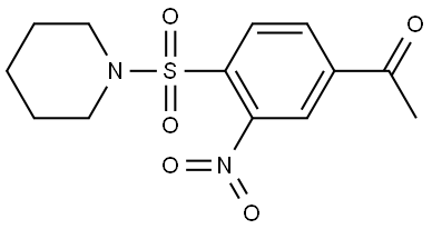 1-[3-Nitro-4-(1-piperidinylsulfonyl)phenyl]ethanone 结构式