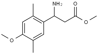 METHYL 3-AMINO-3-(4-METHOXY-2,5-DIMETHYLPHENYL)PROPANOATE 结构式