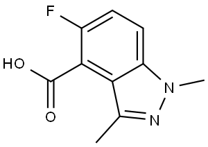 5-Fluoro-1,3-dimethyl-1H-indazole-4-carboxylic acid 结构式