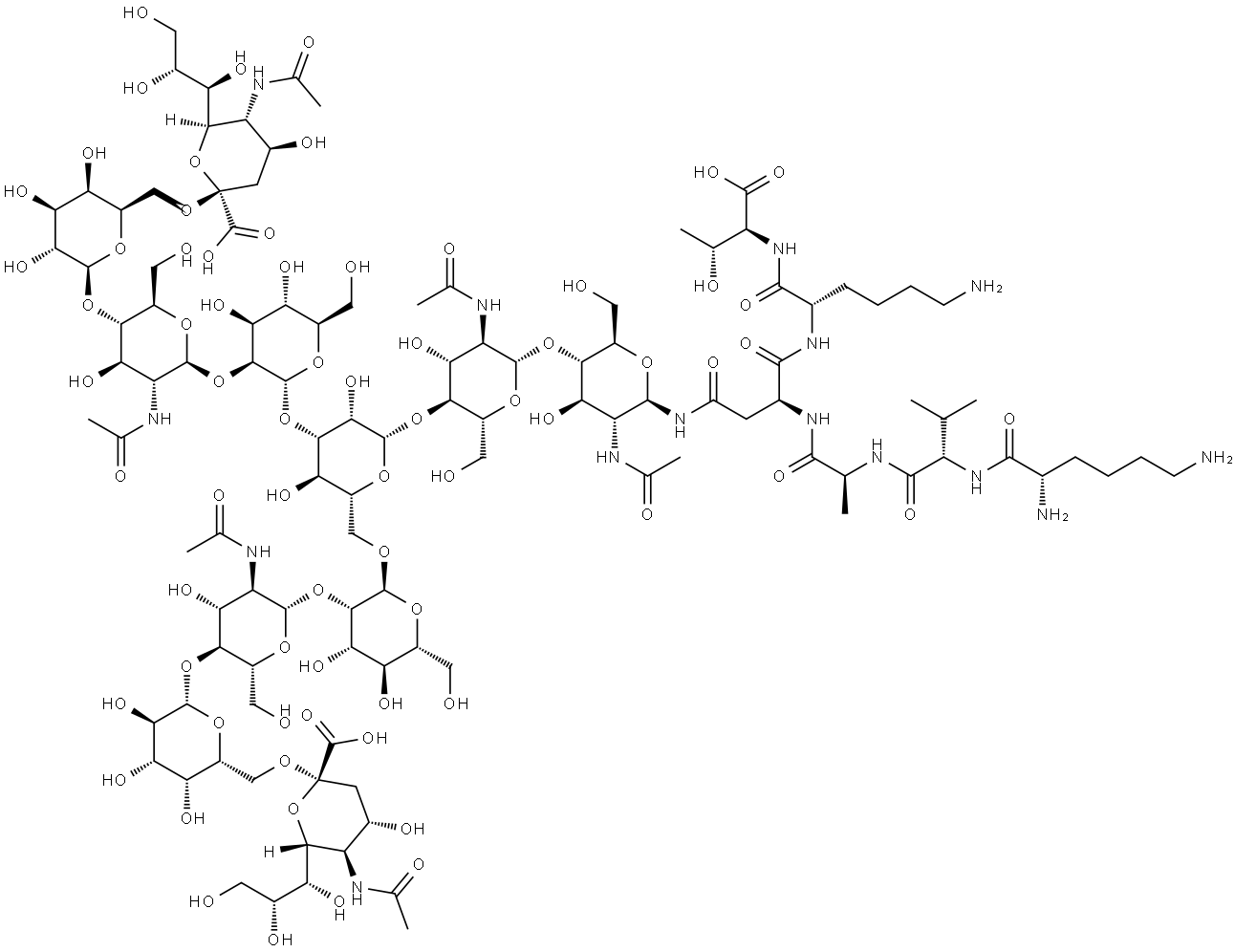 唾液酸糖肽 结构式