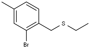 2-Bromo-1-[(ethylthio)methyl]-4-methylbenzene 结构式